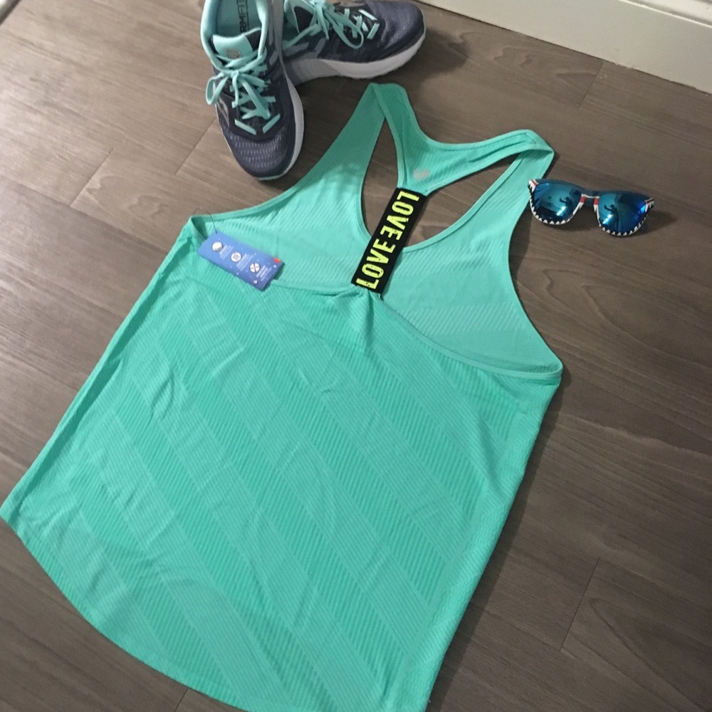 NWT! Teal Wickaway Racerback Workout Tank Top
